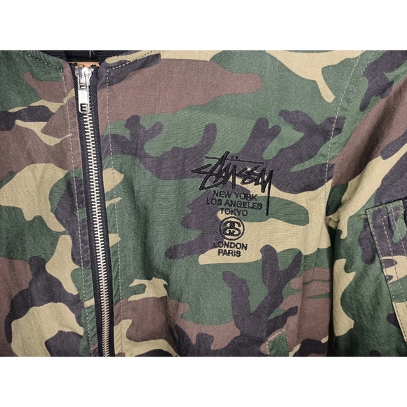 STUSSY Women's padded bomber jacket *camo size 8* - Picture 6 of 7
